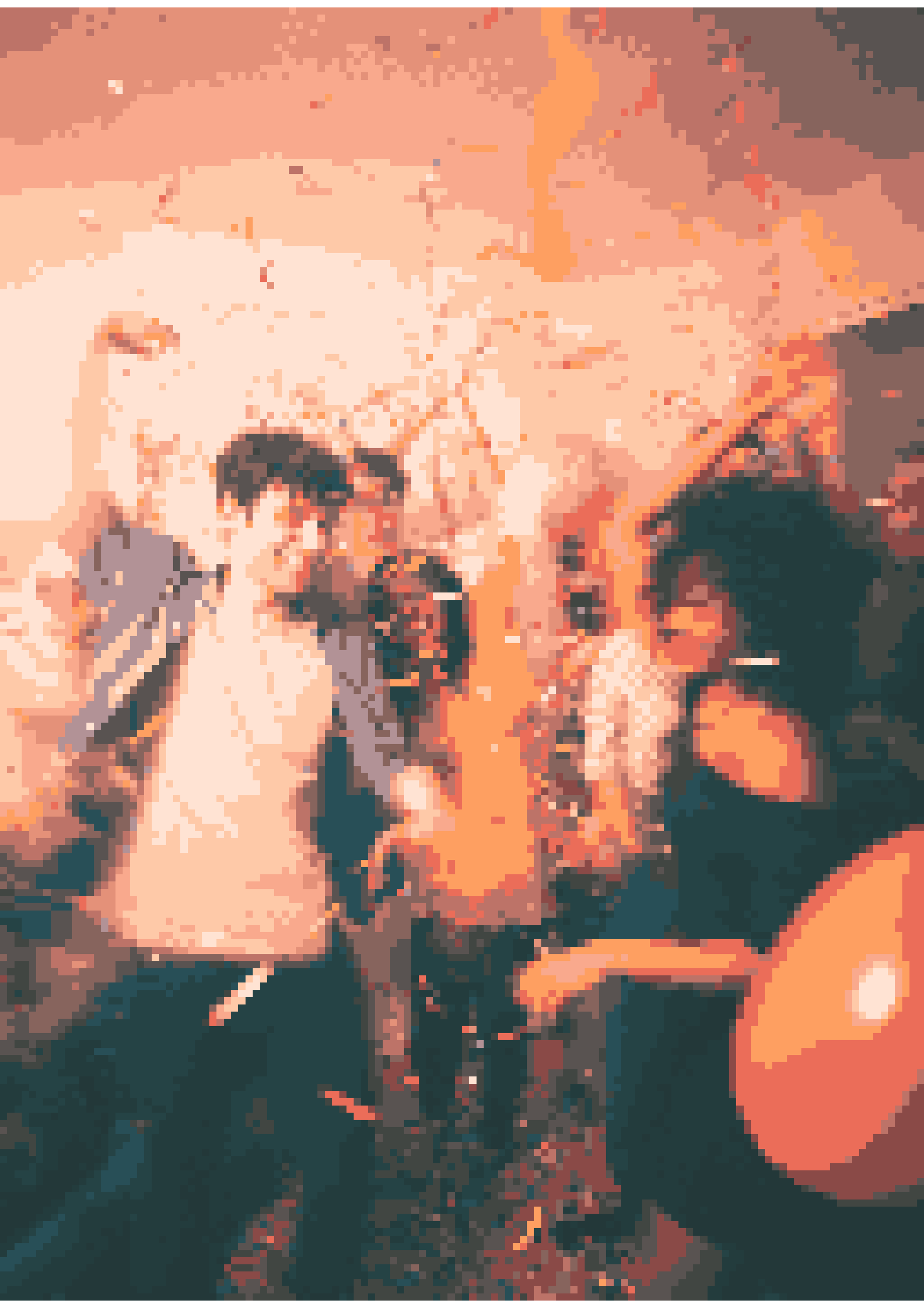 Pixel Poster Geburtstagsparty